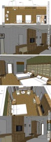 酒店标准间方案草图大师SU模型