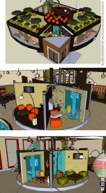 生态自然主题酒吧草图大师模型