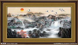 山水画江山如此多娇