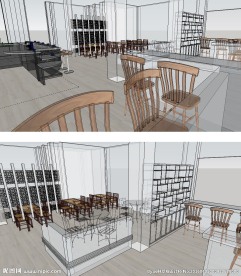茶室草图大师SU模型