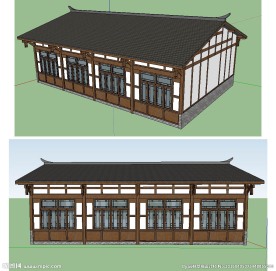 民居建筑草图大师SU模型