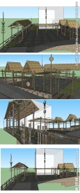 部落文化建筑景观草图大师SU模