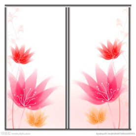 典雅花卉移门