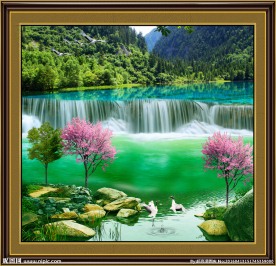 风景画 流水生财