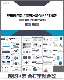 经典商务简约公司简介PPT模板