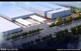 厂区正门广场鸟瞰图