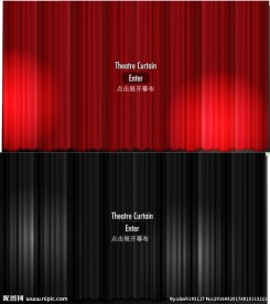 flash幕布拉开效果