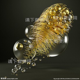 黑色创意金色物体设计