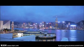 香港城市夜景延时高清实拍素材