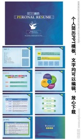 简洁大学生求职简历PPT模板