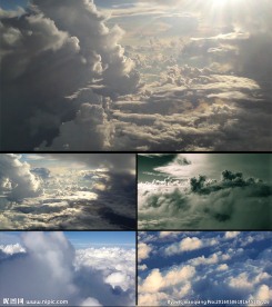 高空云层实拍视频素材