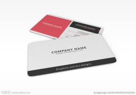 粉红色名片模板