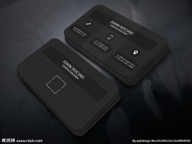 黑色创意名片模板