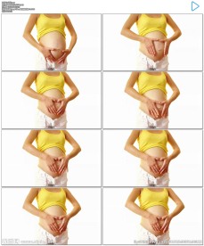 孕妇挺着大肚子