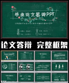 创意毕业论文答辩PPT模板黑板