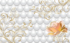 现代简约抽想花卉花纹背景墙