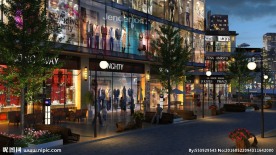 商业街夜景
