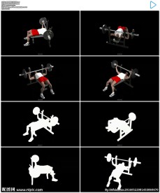 健身举重三维动画