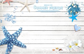 现代简约抽象海星背景墙