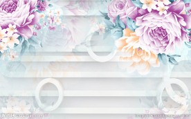 经典优雅牡丹花朵花卉植物背景墙