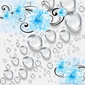 现代简约优雅花朵花卉花纹背景墙