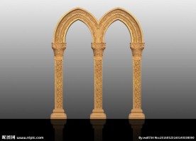 金色欧式罗马拱门