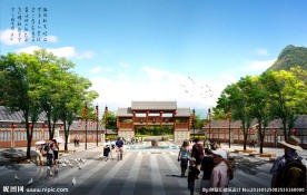 景区入口大门效果图