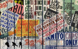 经典海报木纹背景墙