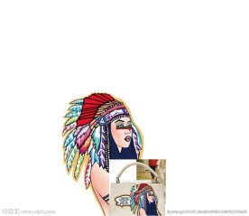 LV品牌印第安女人包包