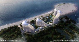 海边酒店建筑图