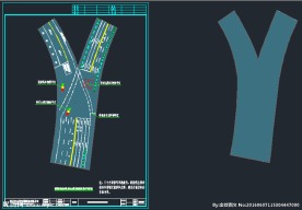 欧新线与钟灵大道交通设施平面图
