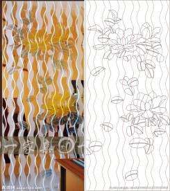 牡丹花 叶子线条