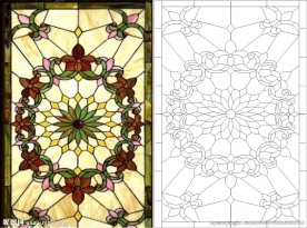 欧式花 教堂玻璃