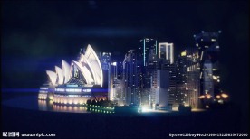 悉尼歌剧院夜景动画