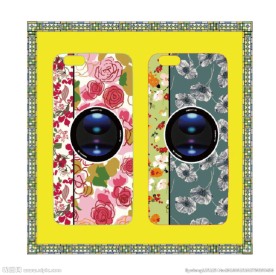时尚碎花浮雕相机手机壳图案