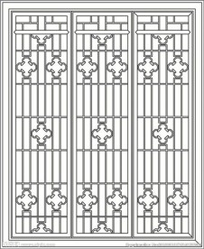 镂空通花隔断窗格