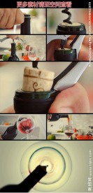 开葡萄酒瓶倒酒实拍视频素材
