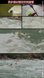 激流中的皮划艇实拍视频素材