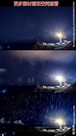 海边闪耀明亮的灯塔实拍视频素材