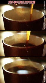 咖啡杯倒咖啡高清实拍视频素材