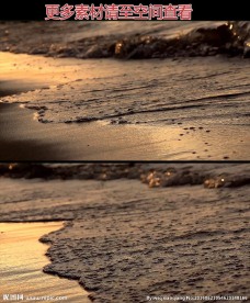 黄昏沙滩缓慢海浪高清视频素材