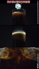 可乐加冰块高清实拍视频素材