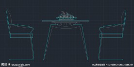 休闲桌椅 CAD
