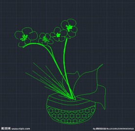 花盆 cad