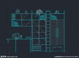 衣柜书桌 cad
