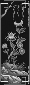 菊花 浮雕灰度图BMP