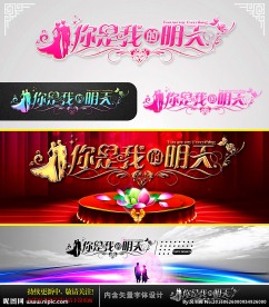 你是我的明天 婚庆字体设计