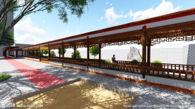 特色文化长廊景观效果图