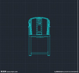 明清家具 圈椅 cad