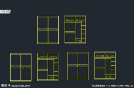 板式衣柜 内部结构图 cad